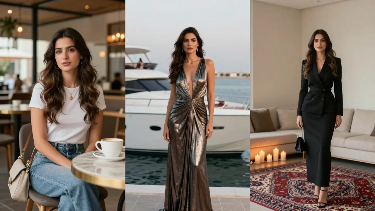 Three diverse women representing independent, event, and high-end companions in Dubai.